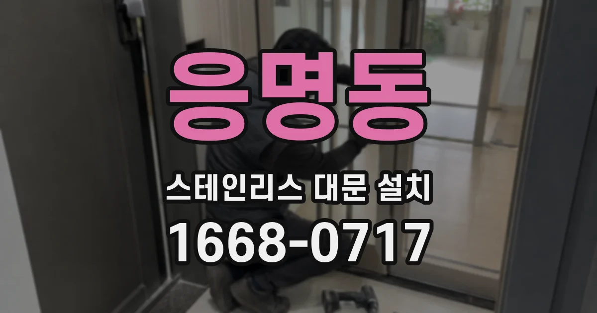 응명동 스테인리스 대문 설치