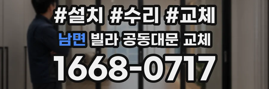 남면 빌라 공동대문 교체