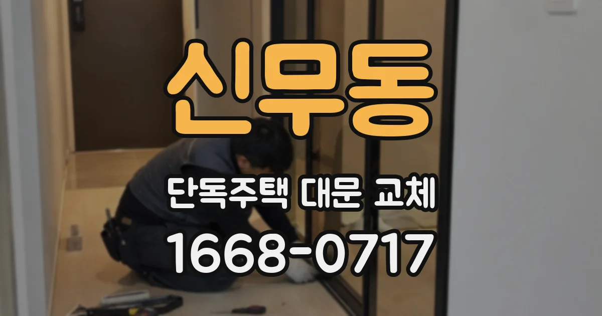 신무동 단독주택 대문 교체