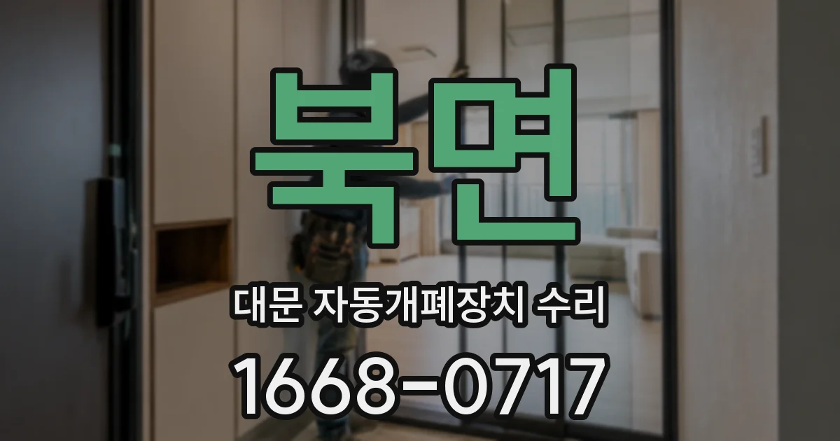 북면 대문 자동개폐장치 수리