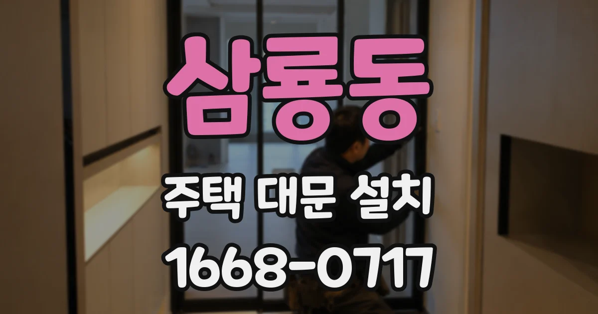 삼룡동 주택 대문 설치