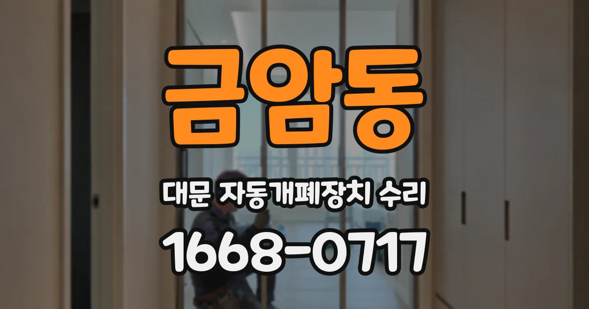 금암동 대문 자동개폐장치 수리