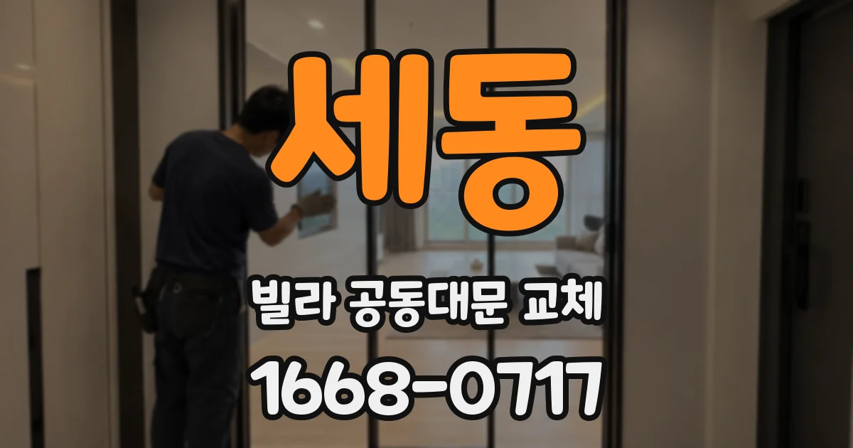 세동 빌라 공동대문 교체