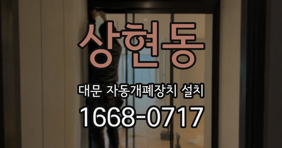 상현동 대문 자동개폐장치 설치