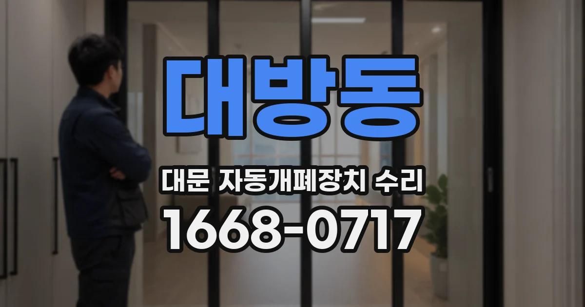 대방동 대문 자동개폐장치 수리