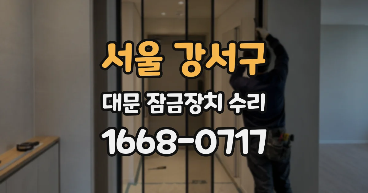 서울 강서구 대문 잠금장치 수리