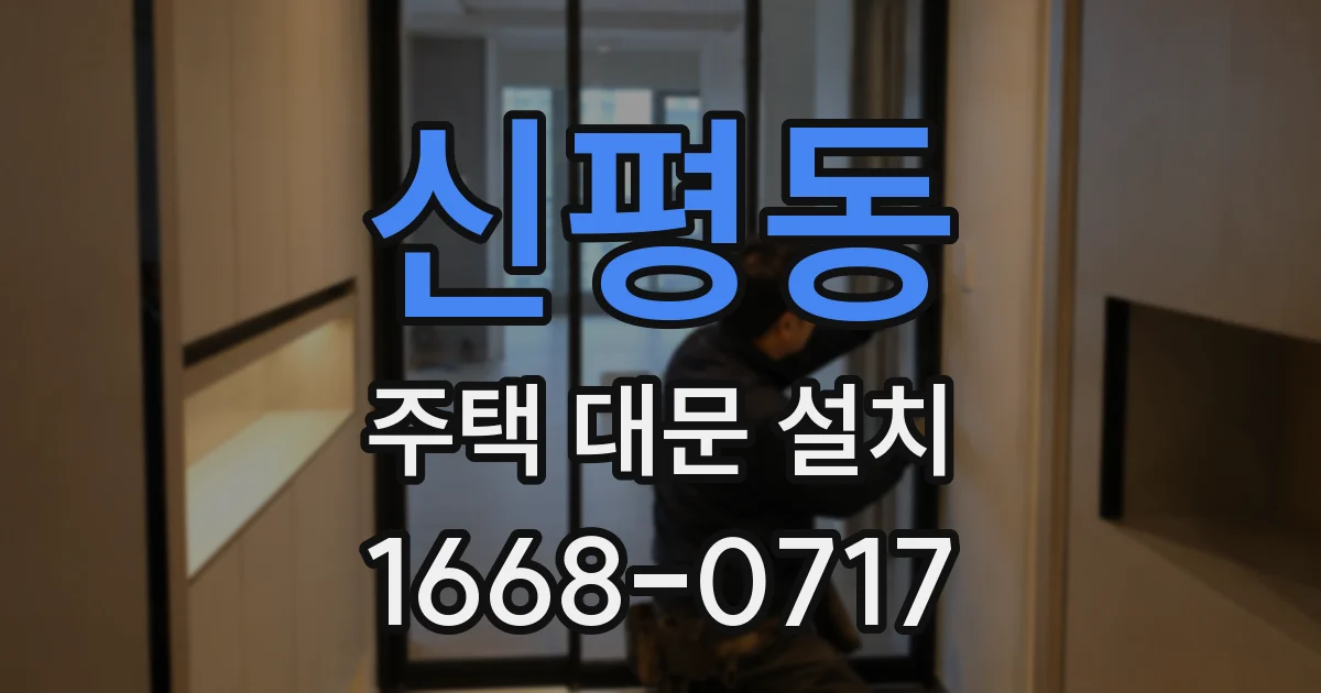 신평동 주택 대문 설치