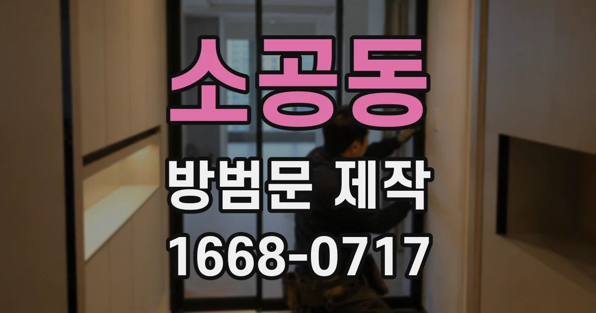 소공동 방범문 제작