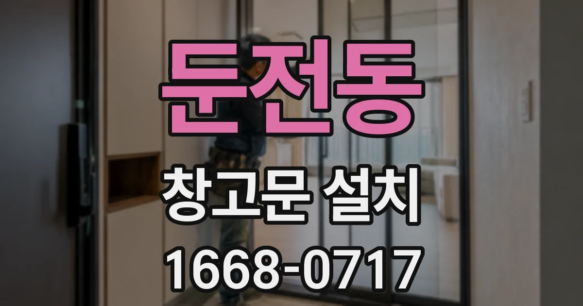 둔전동 창고문 설치