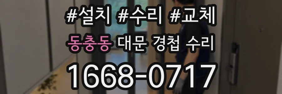 동충동 대문 경첩 수리