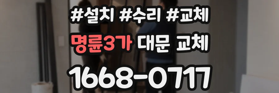 명륜3가 대문 교체