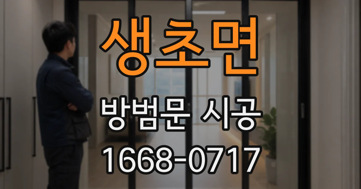 생초면 방범문 시공