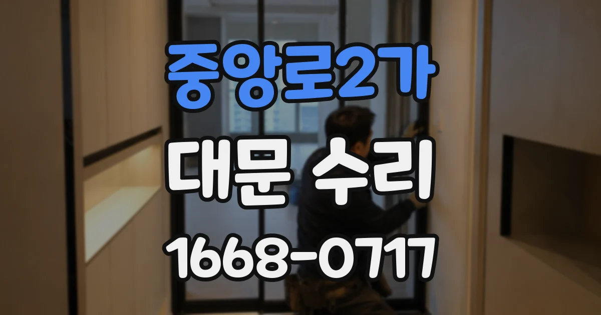 중앙로2가 대문 수리
