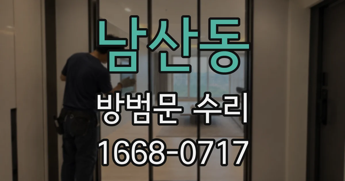 남산동 방범문 수리