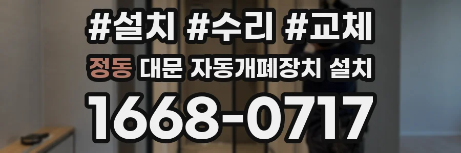 정동 대문 자동개폐장치 설치