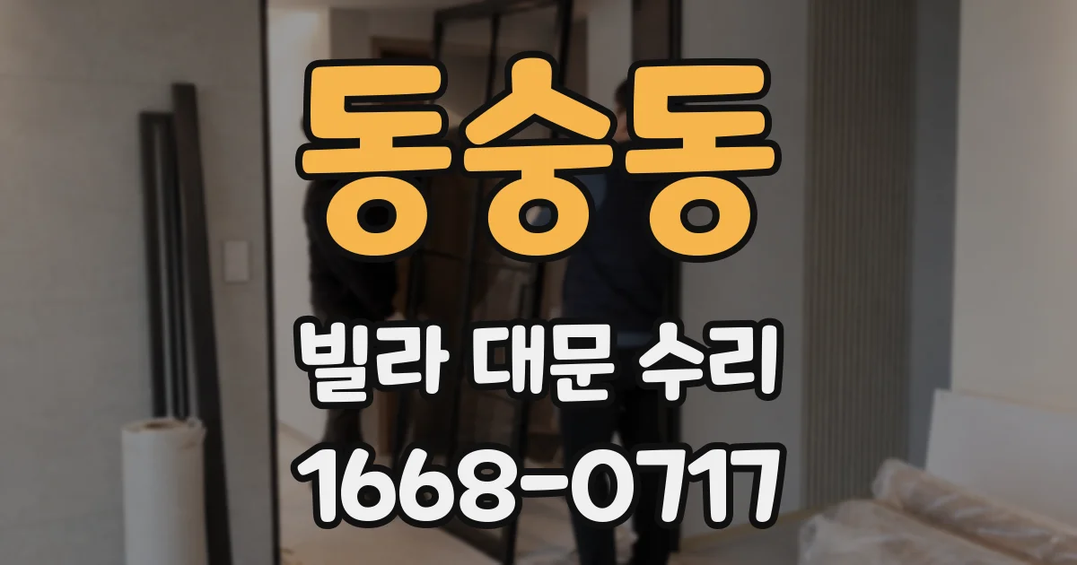 동숭동 빌라 대문 수리