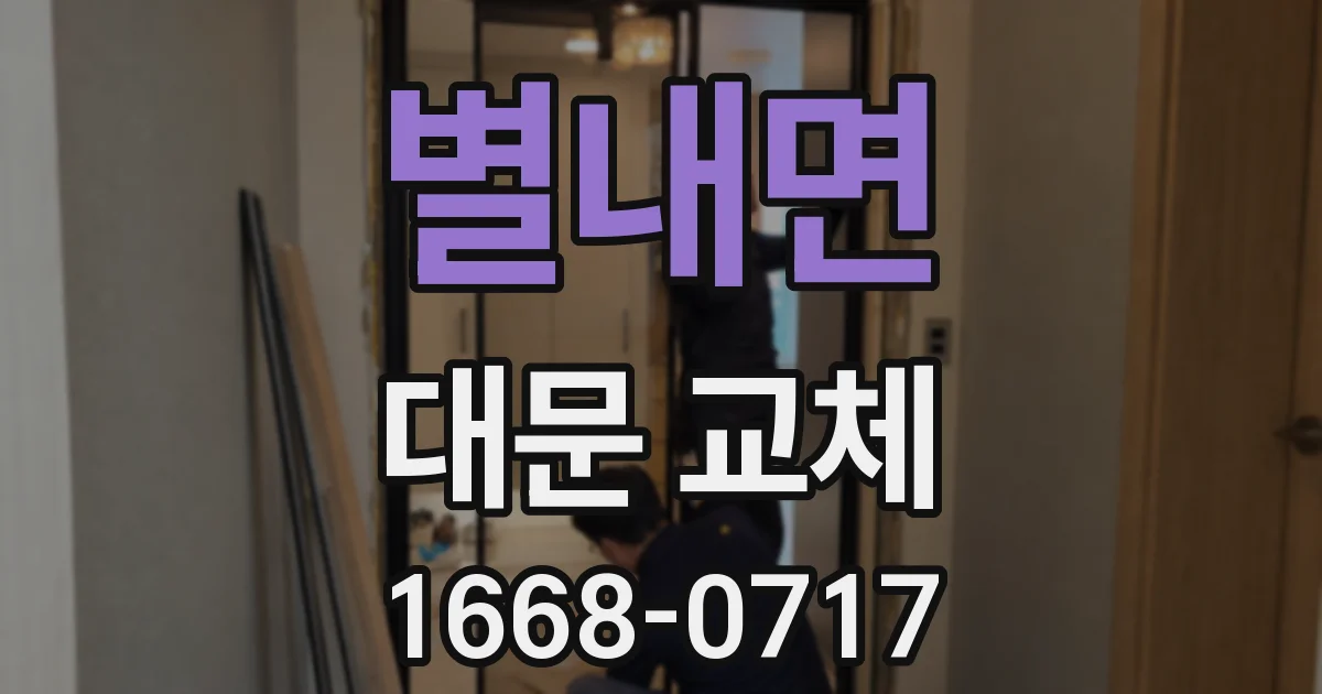 별내면 대문 교체