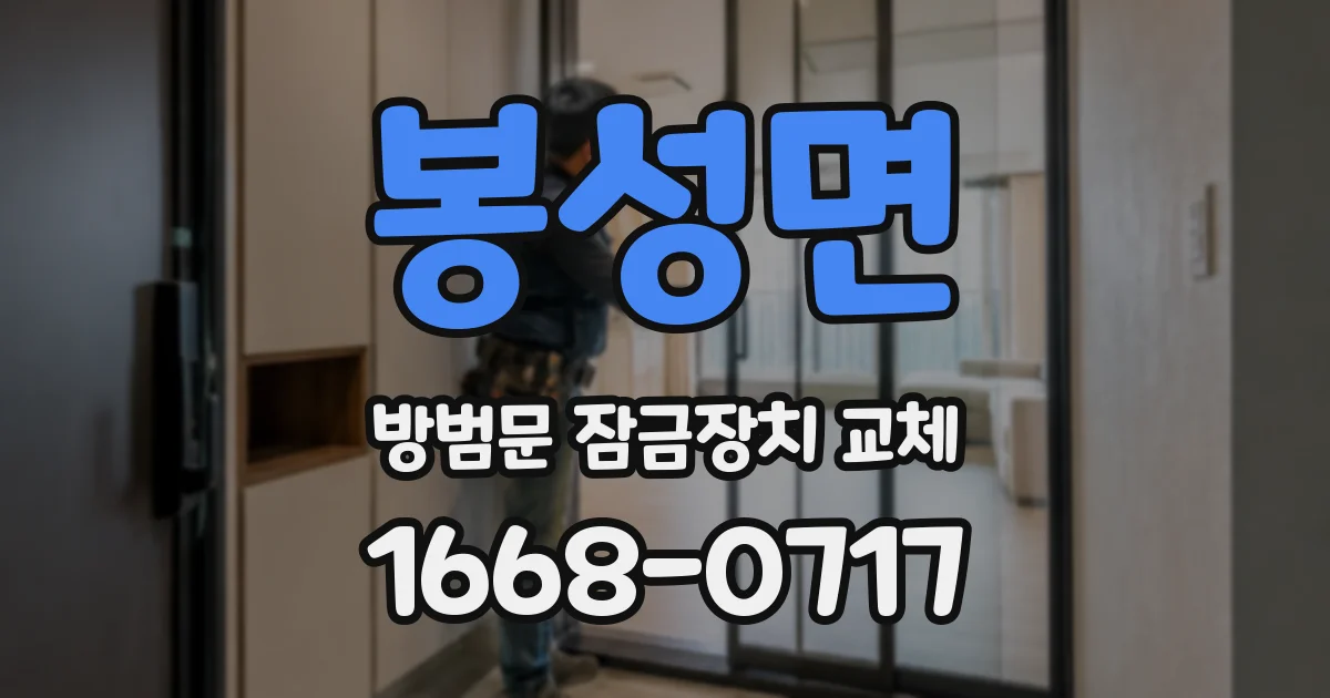 봉성면 방범문 잠금장치 교체
