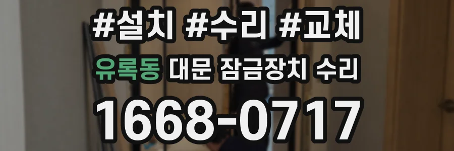 유록동 대문 잠금장치 수리