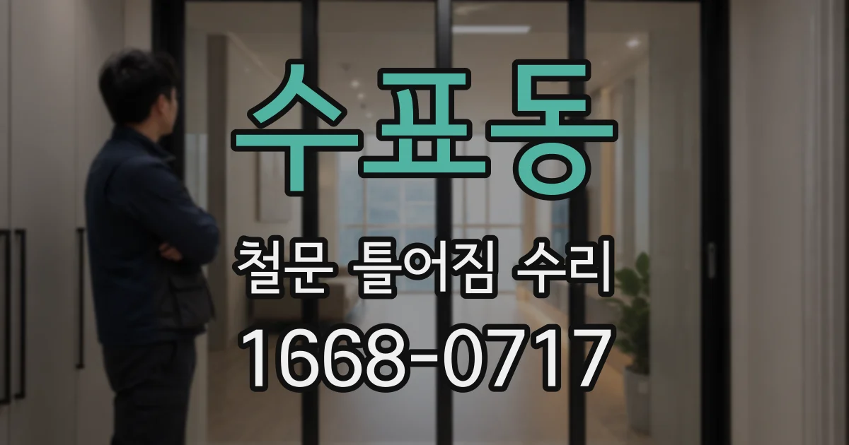 수표동 철문 틀어짐 수리
