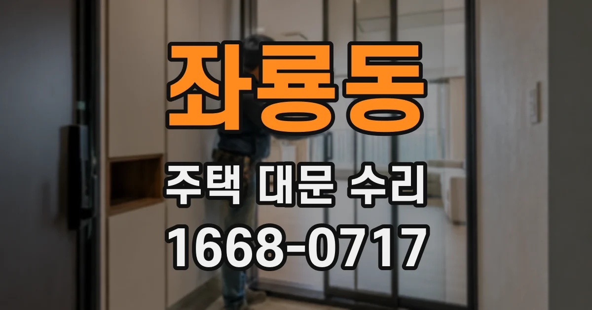 좌룡동 주택 대문 수리