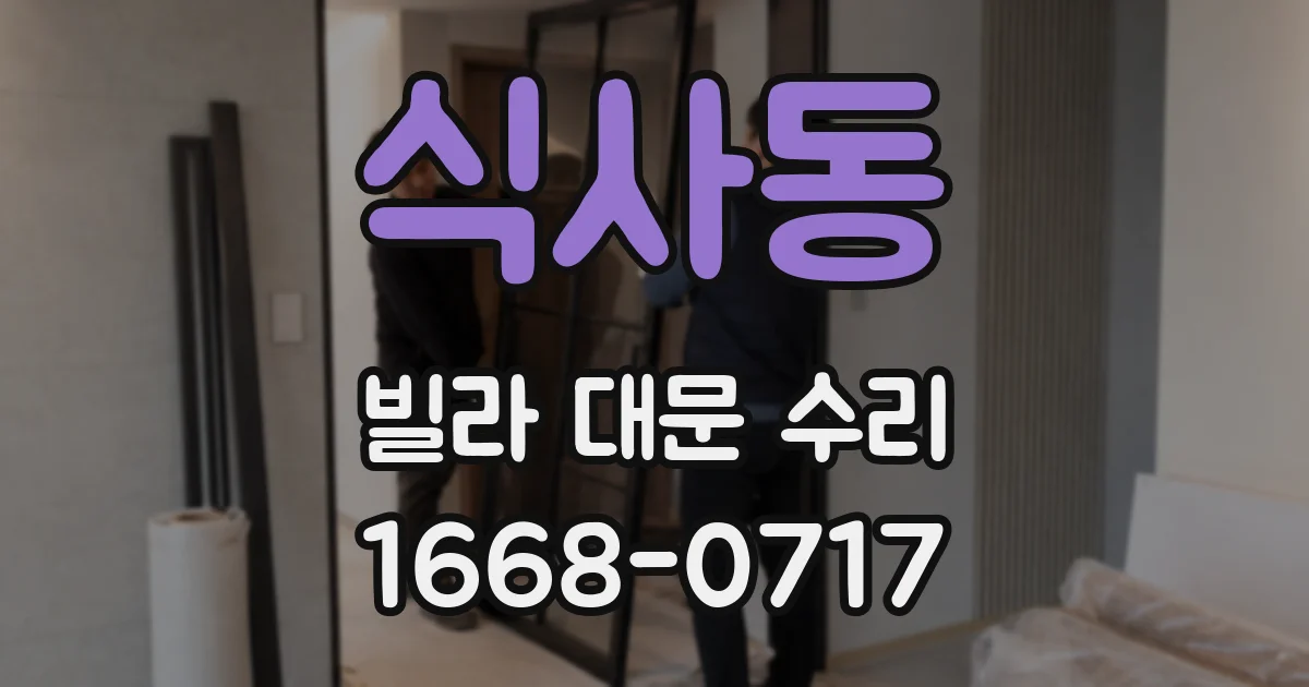 식사동 빌라 대문 수리