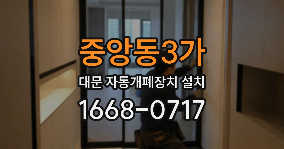 중앙동3가 대문 자동개폐장치 설치