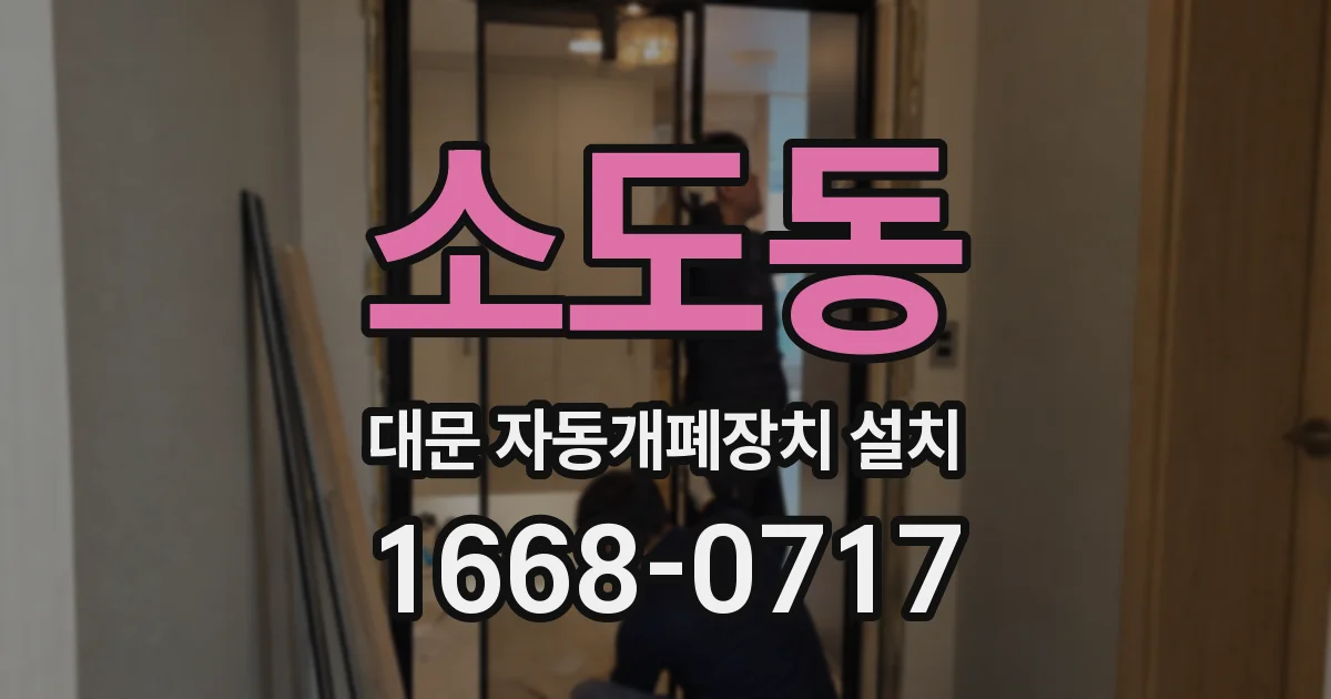 소도동 대문 자동개폐장치 설치
