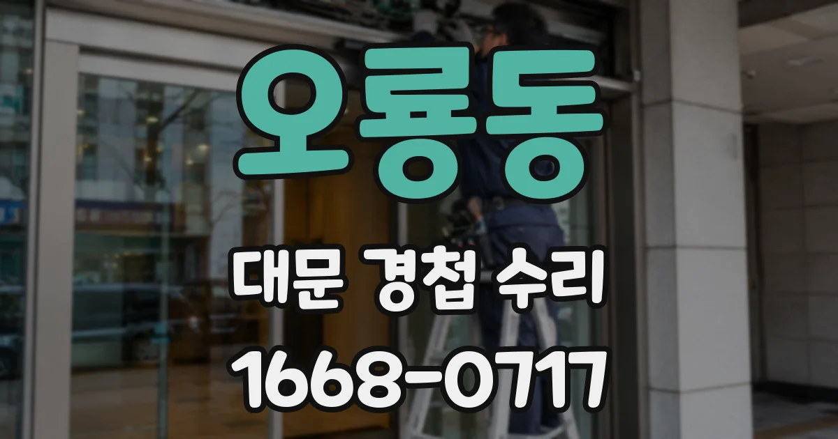 오룡동 대문 경첩 수리