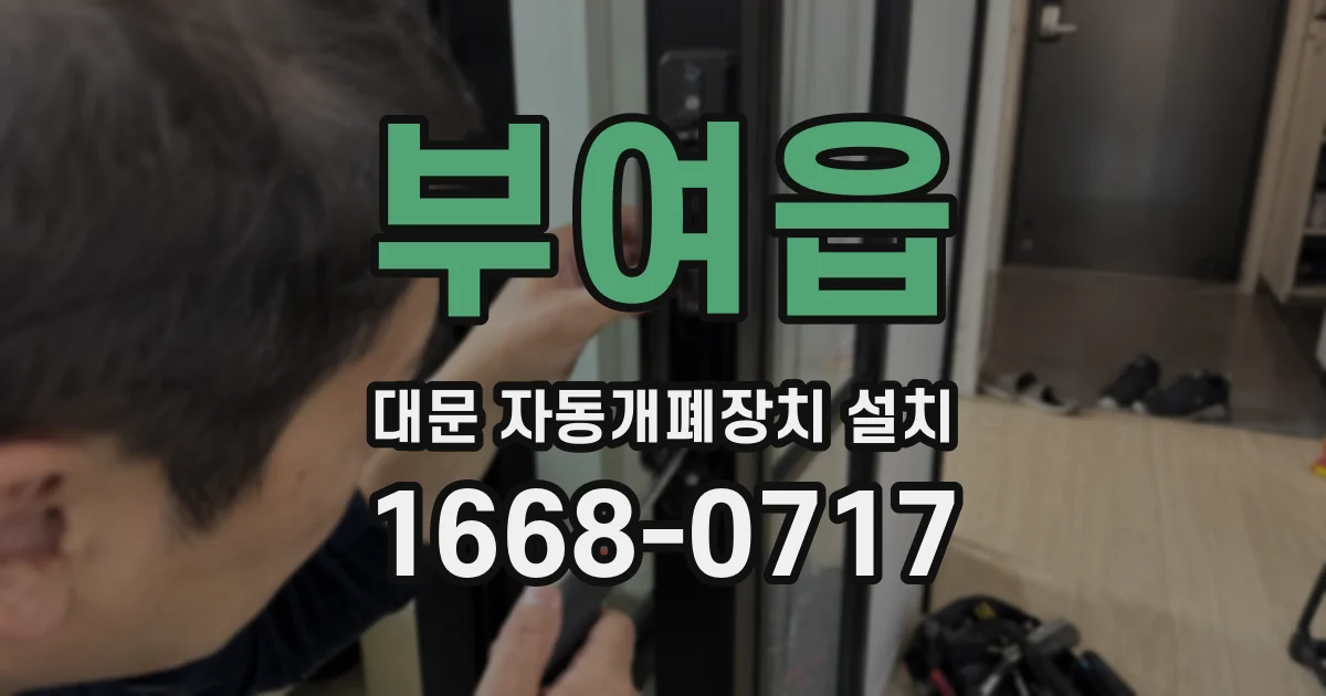 부여읍 대문 자동개폐장치 설치