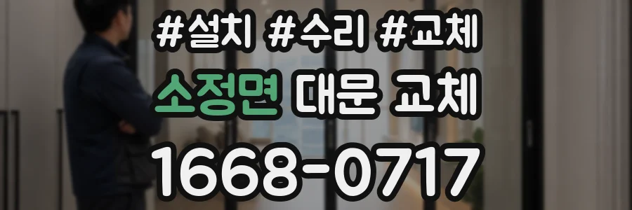 소정면 대문 교체