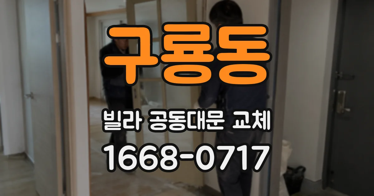 구룡동 빌라 공동대문 교체