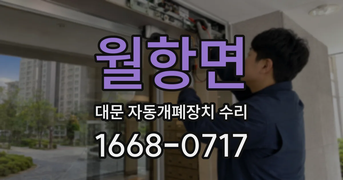 월항면 대문 자동개폐장치 수리
