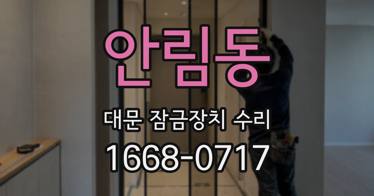 안림동 대문 잠금장치 수리