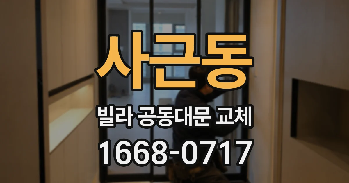 사근동 빌라 공동대문 교체