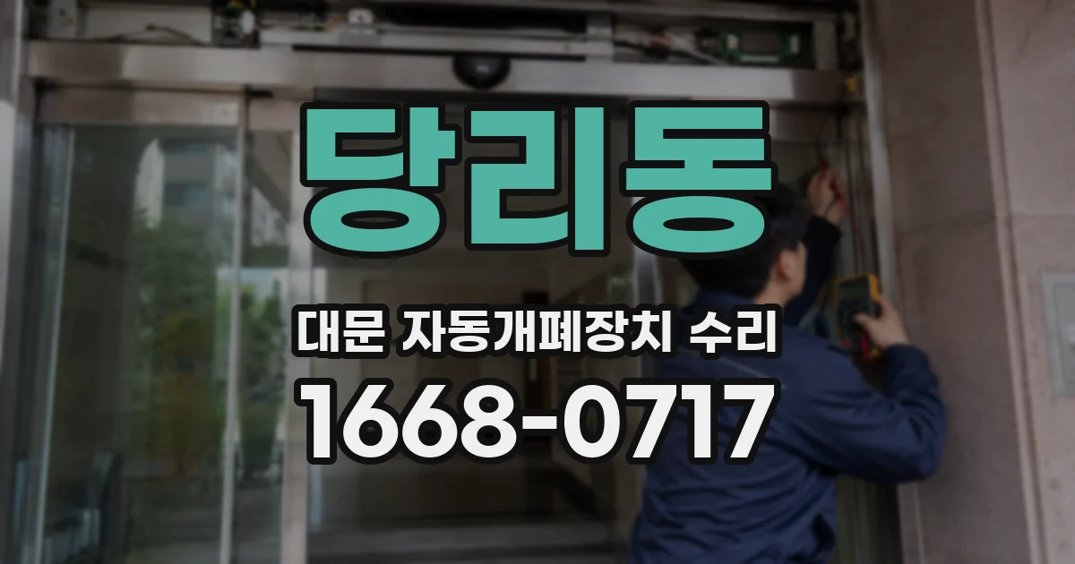 당리동 대문 자동개폐장치 수리