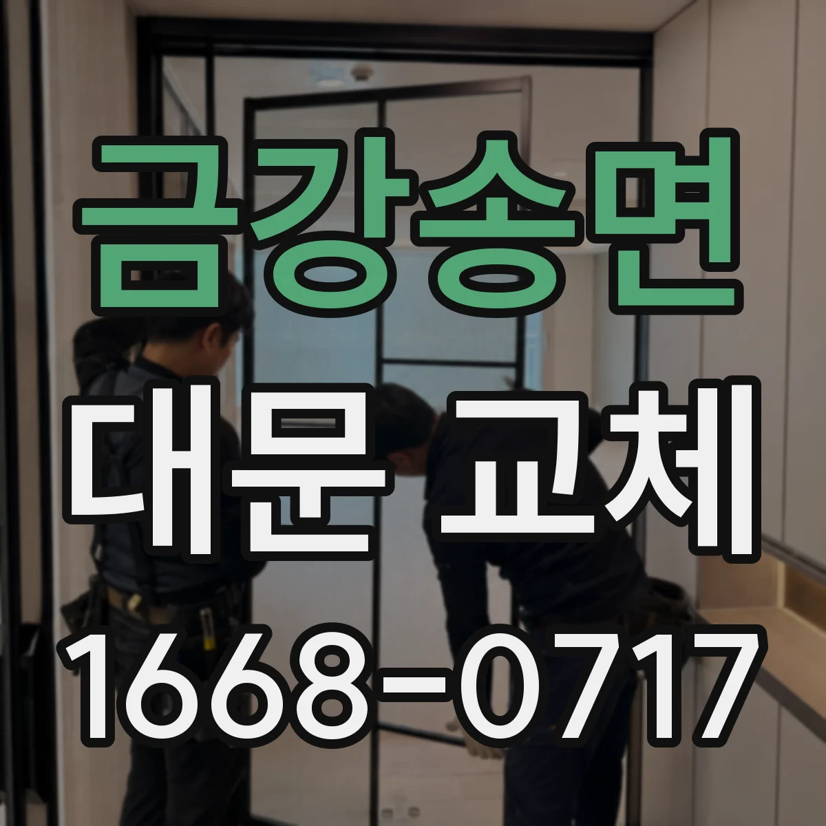 금강송면 대문 교체
