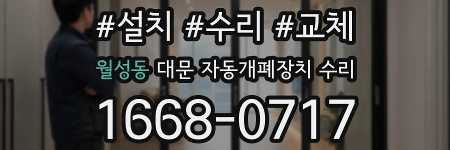월성동 대문 자동개폐장치 수리