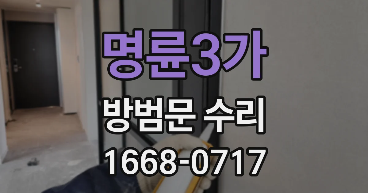 명륜3가 방범문 수리