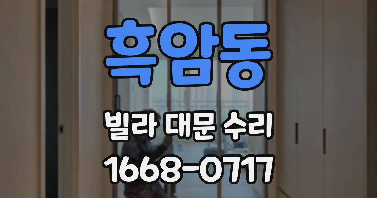 흑암동 빌라 대문 수리