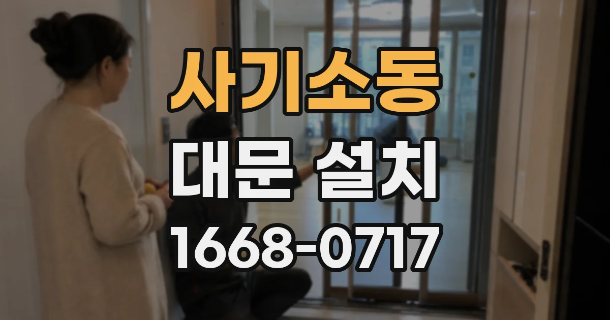 사기소동 대문 설치