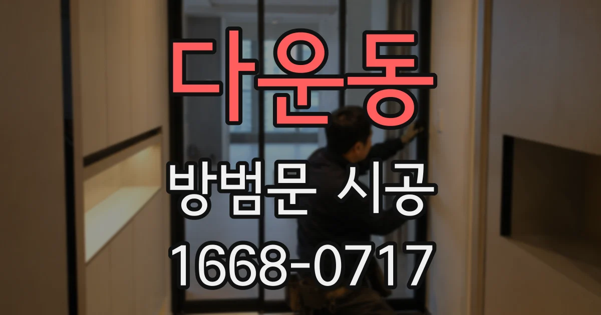 다운동 방범문 시공