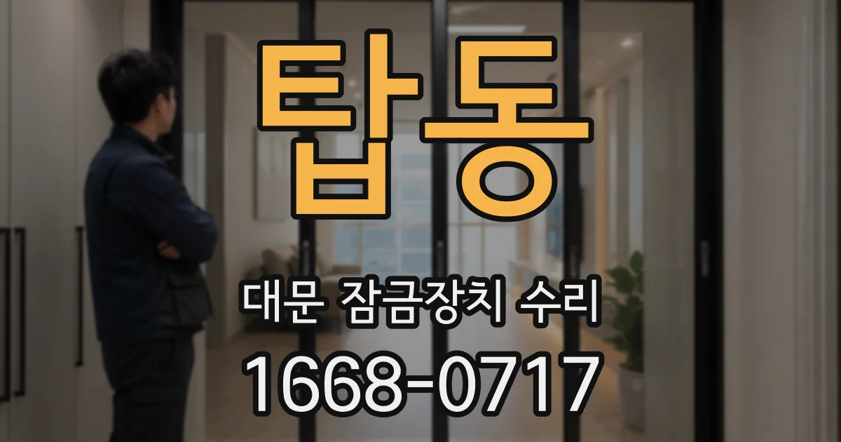 탑동 대문 잠금장치 수리