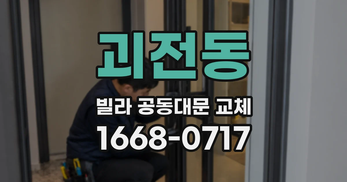 괴전동 빌라 공동대문 교체