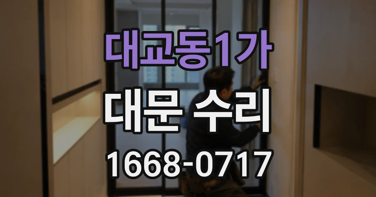 대교동1가 대문 수리