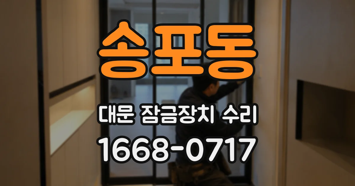 송포동 대문 잠금장치 수리