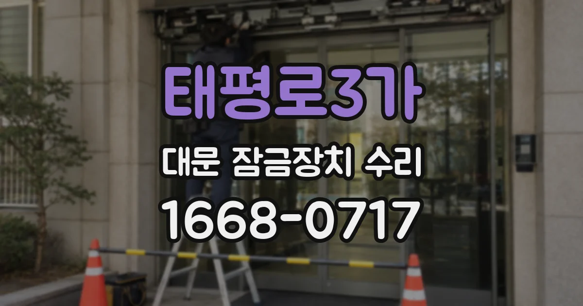 태평로3가 대문 잠금장치 수리