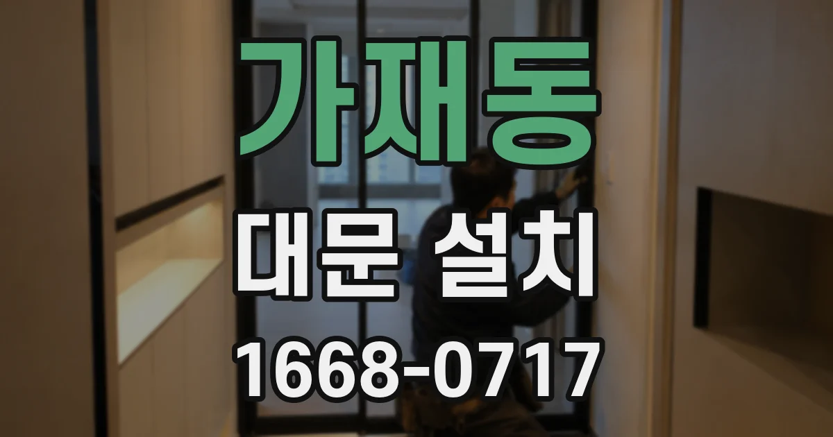 가재동 대문 설치