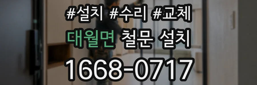 대월면 철문 설치