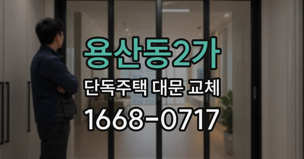 용산동2가 단독주택 대문 교체